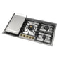 Ilve UHCPT95FNSSG Ilve Uhcpt95Fnssg Nostalgie Ii 36 Inch Built-In Gas Cooktop With Total Black Brass Burners, In Stainless Steel (5 Sealed Burners + Griddle, Natural Gas)