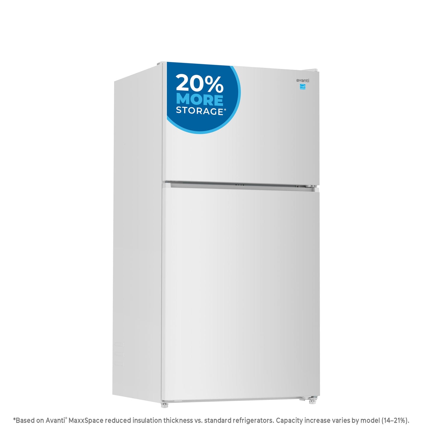 Avanti AVFF24DLJM0W Avanti Maxxspace Insulation™ Technology Garage-Ready Frost-Free Ice Maker-Ready Refrigerator, 24 Cu. Ft., Energy Star, White (Avff24Dljm0W)