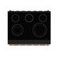 Thor Kitchen RSE36PBRSG 36 Inch Professional Electric Range In Black/Rose Gold Gordon Ramsay Series