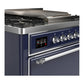 Ilve UM36FQNR3MBCLP Ilve Um36Fqnr3Mbclp Majestic Iii 36 Inch Dual Fuel Range With 6 Black Brass Burners And Griddle, Dual Function Burner Up To 25,000 Btu (Solid Door, Midnight Blue, Chrome, Liquid Propane)