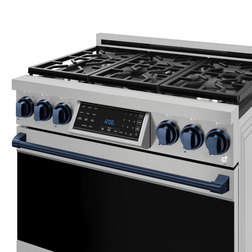 Thor Kitchen RSG36BLU 36 Inch Professional Gas Range With Tilt Panel Touch Control In Stainless Steel/Blue Gordon Ramsay Series - Rsg36-Blu