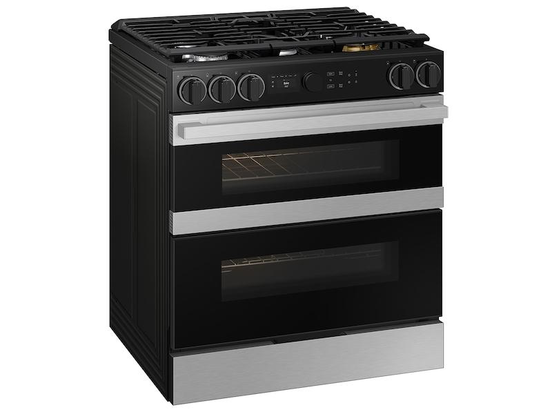 Samsung NSG6DG8550SR Bespoke Smart Slide-In Gas Range 6.0 Cu. Ft. With Flex Duo™ & Illuminated Precision Knobs In Stainless Steel