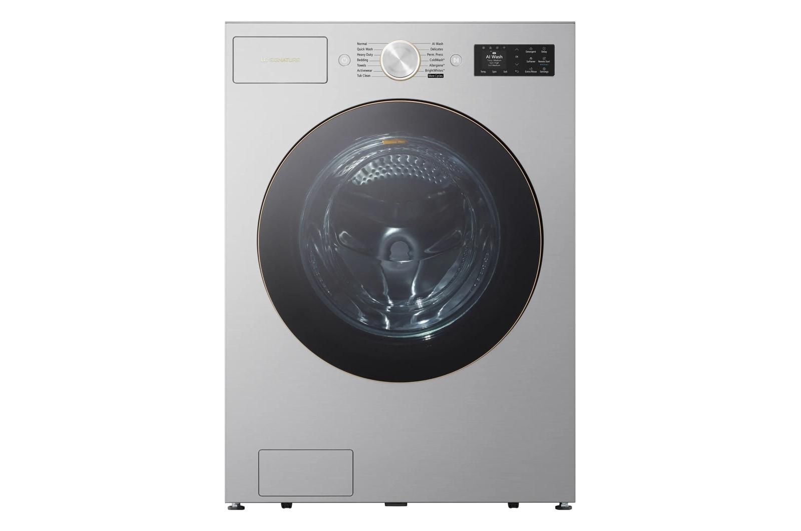 Lg WM9700HPA Lg Signature 5.8 Cu. Ft. Mega Capacity Smart Front Load Washer With Built-In Intelligence, Ezdispense® And Hybrid Electronic Controls With Lcd Display