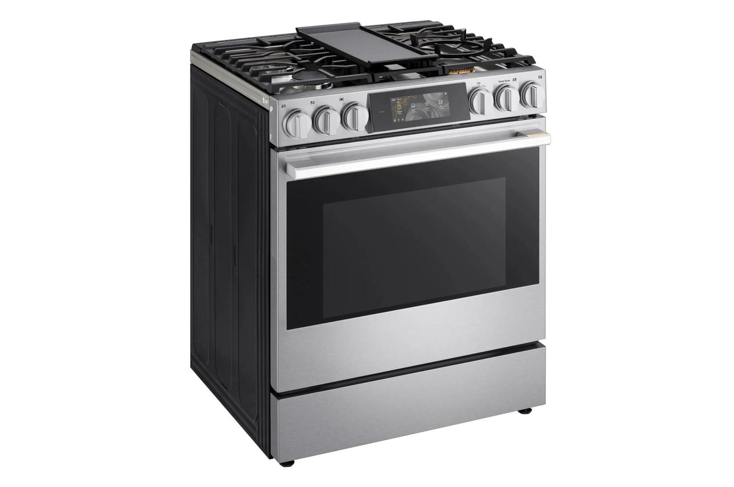 Lg LSGU6339X Lg Signature 6.3 Cu. Ft. Smart Gas Slide-In Range With Dynamic Probake Convection®, Air Fry, Air Sous Vide, Pizza Mode And Ai Gourmet Camera