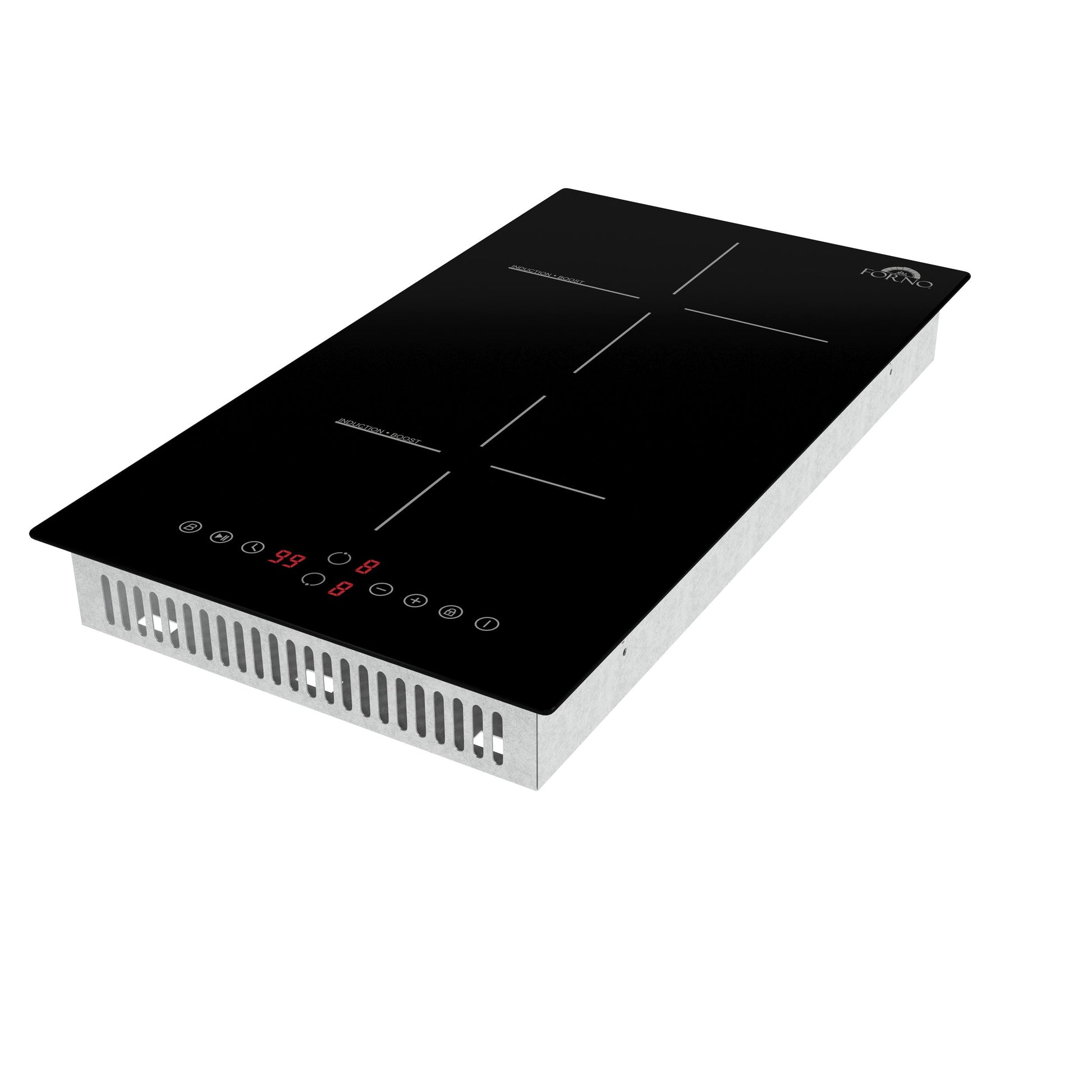 Forno FCTIN058312 Forno Parco 12-Inch Induction Cooktop, 2 Zones, 3,600W Total Power, Touch Control, 9 Power Levels, Booster Function