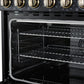 Forno FFSEL601136BLK Forno Paolo 36 Inch Black Freestanding Electric Range, Stainless Steel, 5.44 Cu.Ft, True Convection Oven, Energy Efficient