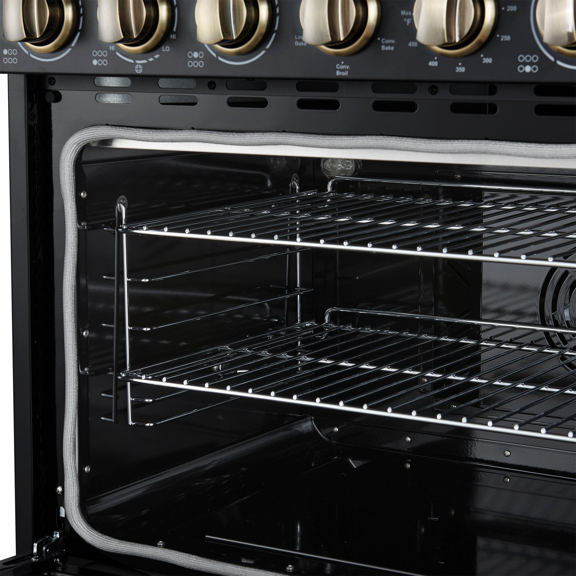 Forno FFSEL601136BLK Forno Paolo 36 Inch Black Freestanding Electric Range, Stainless Steel, 5.44 Cu.Ft, True Convection Oven, Energy Efficient