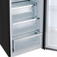 Forno FFFFD172228BLKRS Forno Maderno 28-Inch Convertible Freezer/Refrigerator In Black With Antique Brass Handle, 13.6 Cu.Ft. Right Swing