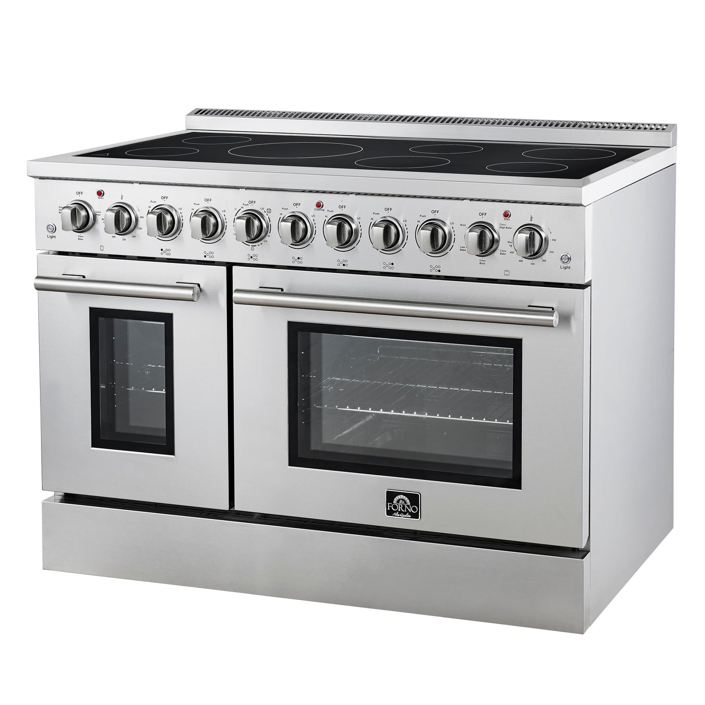 Forno FFSEL601148 Forno Paolo 48 Inch Freestanding Electric Range, Stainless Steel, 6.7 Cu.Ft, True Convection Oven, Energy Efficient