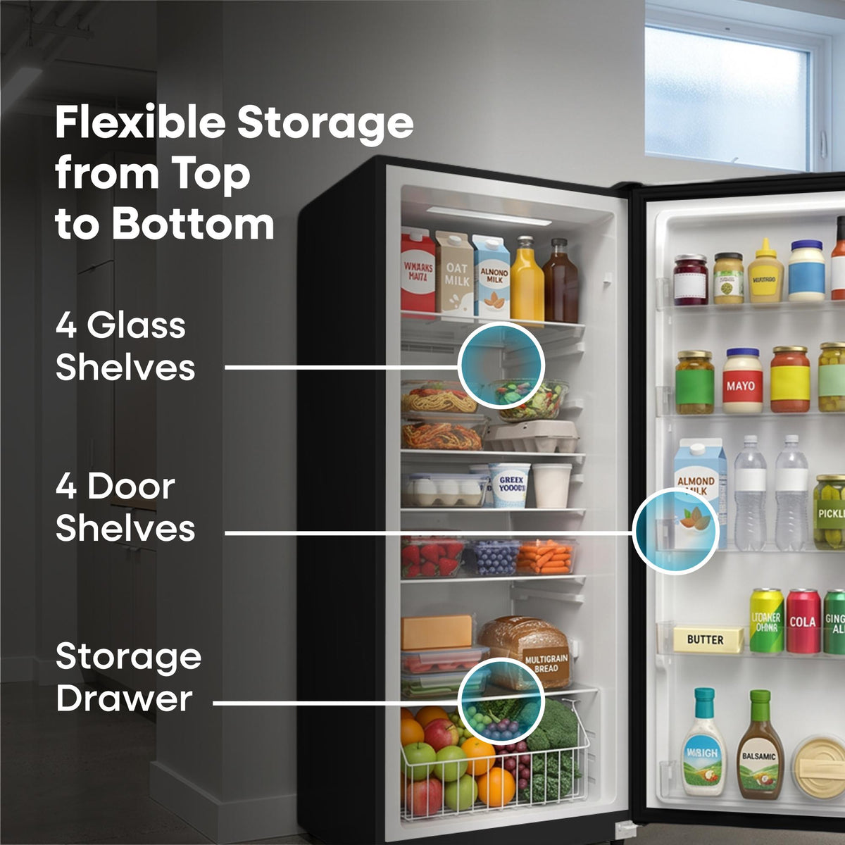 Element Appliance EXUF17CEES Element 17.0 Cu. Ft. Upright Convertible Freezer / Refrigerator - Stainless Steel, Energy Star (Exuf17Cees)