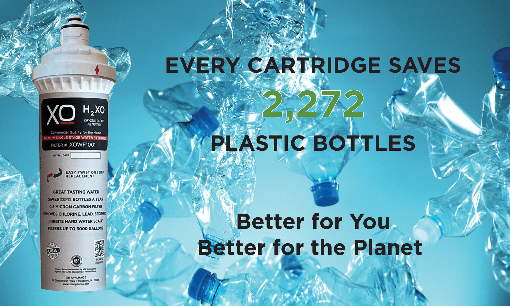 Xo Appliance XOWF1000SYS Single Stage Home Water Filtration System