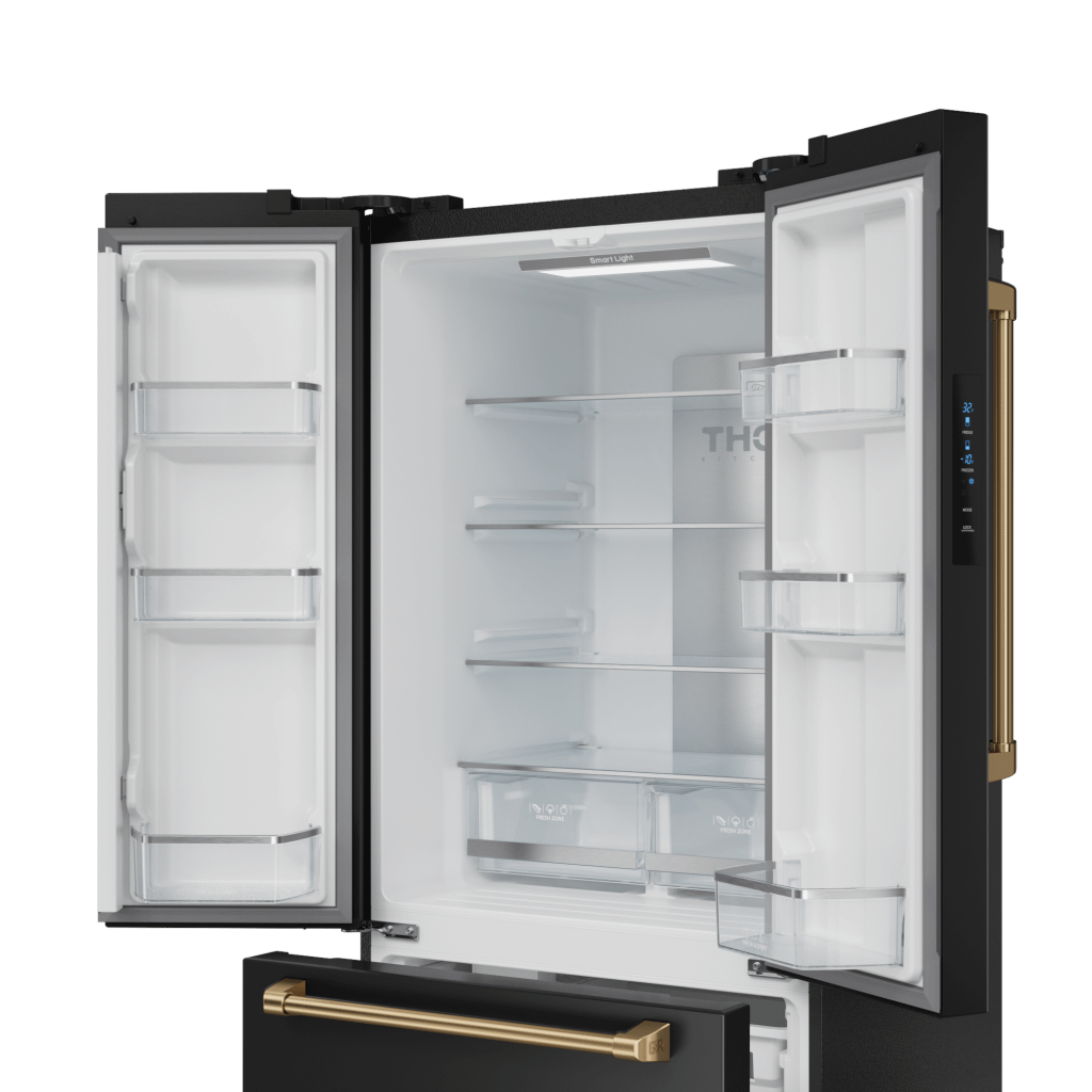 Thor Kitchen RF3017FFD00BRZ 30 Inch 17.7 Cu Ft French Door Counter Depth Refrigerator With Ice Maker In Black/Bronze Gordon Ramsay Series - Rf3017Ffd00-Brz