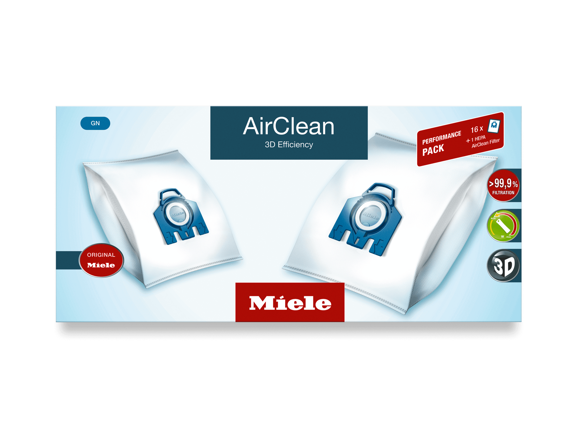 Miele GNHA30PERFORMANCEAIRCLEAN3D Performance Pack Airclean 3D Efficiency Gn 30 - 16 Dustbags And 1 Hepa Airclean Filter At A Discount Price