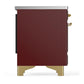 Ilve UMDIB40NR3BUG Ilve Umdib40Nr3Bug Majestic Iii 40 Inch Induction Range With 6 Elements, 3.82 Cu. Ft. Total Oven Capacity (Triple Glass Door, Burgundy, Brass)