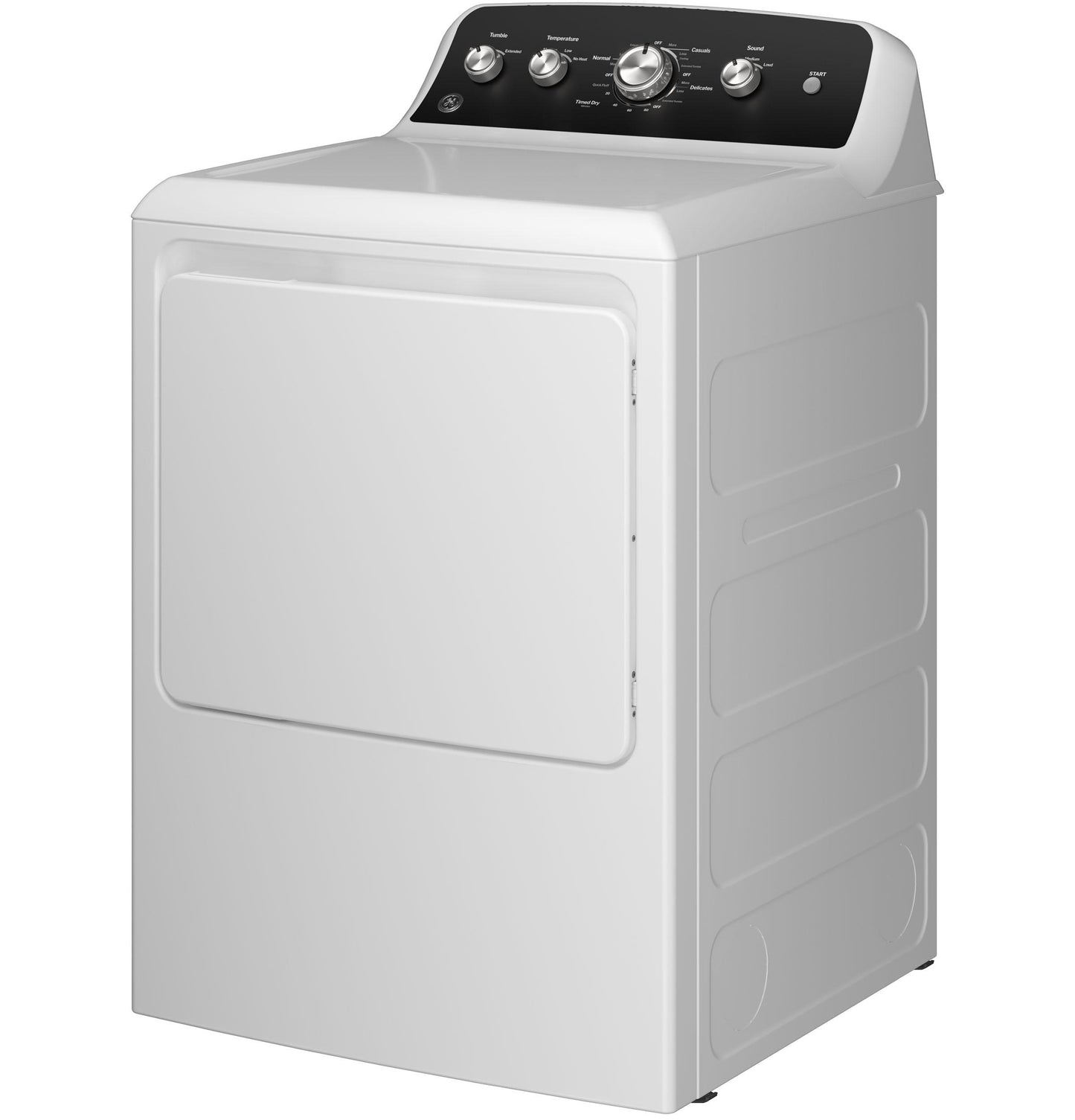 Ge Appliances GTD48EASWWB Ge® 7.2 Cu. Ft. Capacity Electric&#X00A0;Dryer With Up To 120 Ft. Venting&#X00A0;And&#X00A0;Extended Tumble
