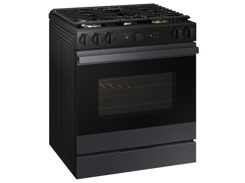 Samsung NSG6DG8500MT Bespoke 6.0 Cu. Ft. Smart Slide-In Gas Range With Air Sous Vide & Air Fry In Matte Black Steel