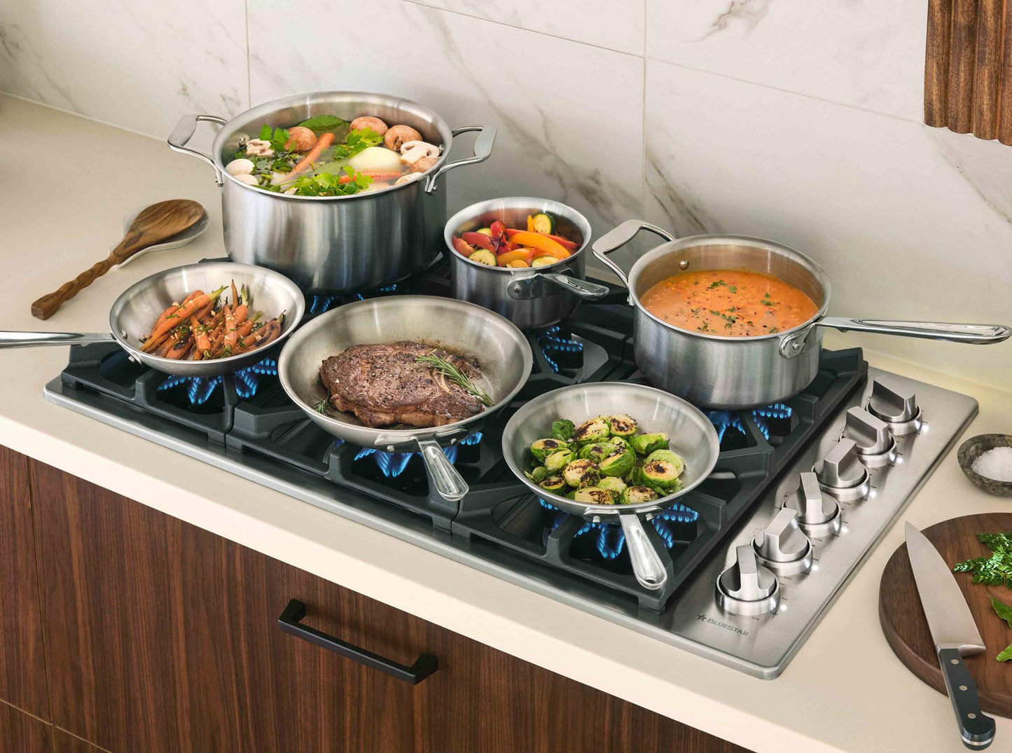 Bluestar BSDCTX8366B 36" X-8 Cooktop