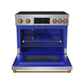 Thor Kitchen RSI36BRZ 36 Inch Professional Induction Range With Tilt Panel Touch Control In Stainless Steel And Bronze Gordon Ramsay Series