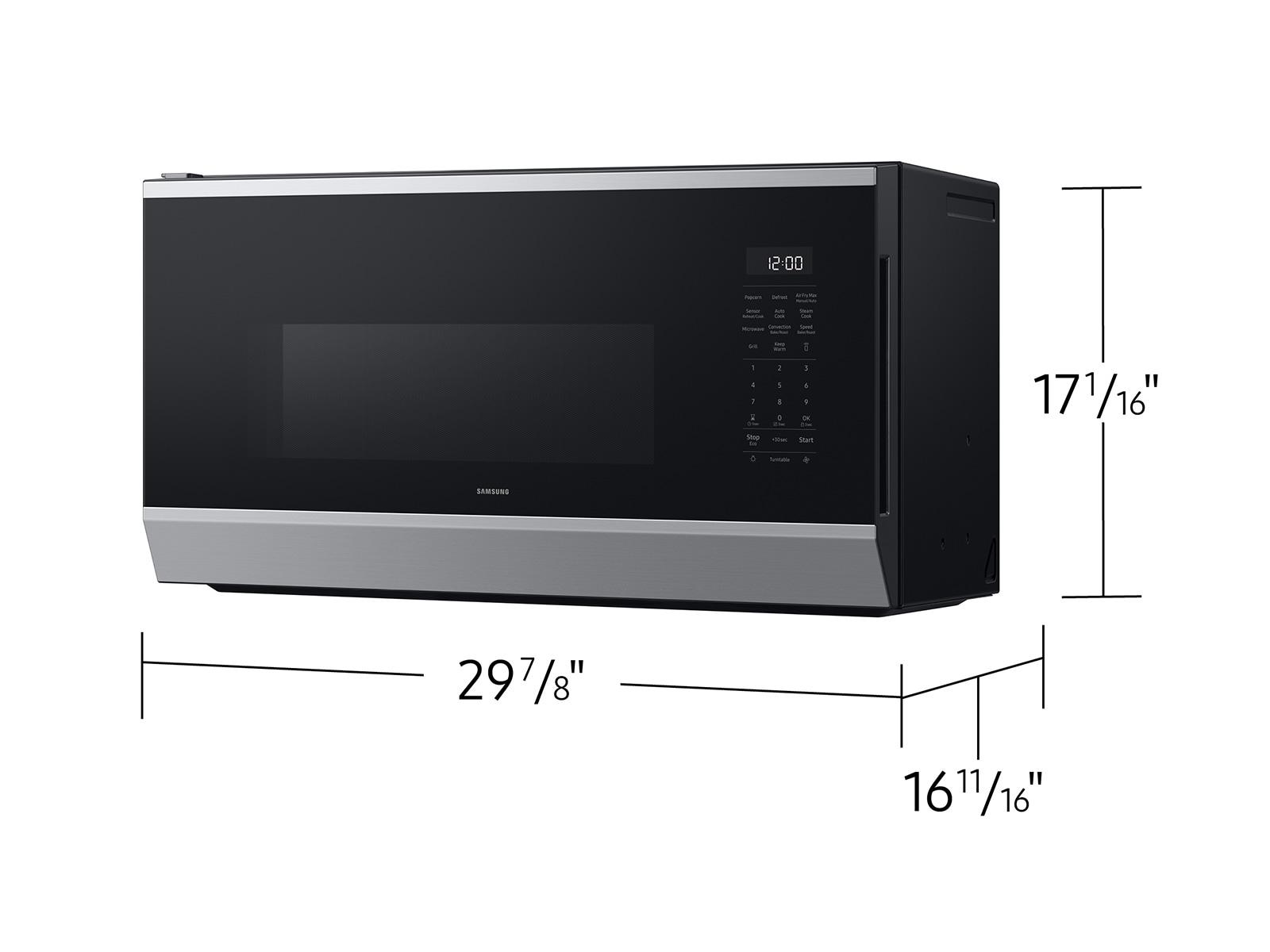 Samsung ME90H1780R Bespoke Over The Range Microwave Air Fry Max Convection Auto Connectivity