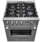 Forno FFSGS627730 Marco 30-Inch Gas Range Stainless Steel, 4 Burners 37,000 Btu, 4.32 Cu.Ft. Convection Oven
