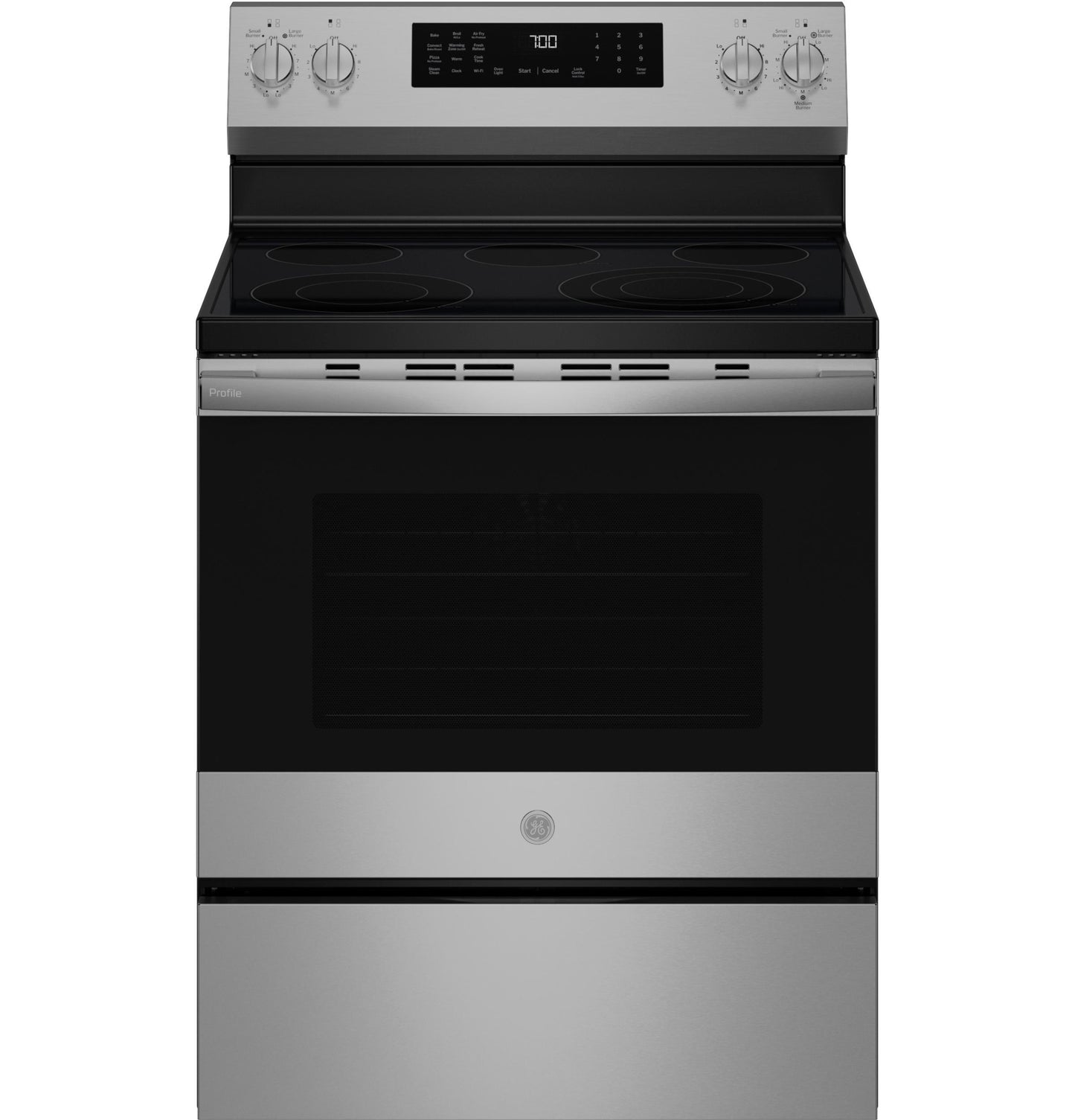 Ge Appliances PRF700AYFS Ge Profile™ Energy Star® 30" Smart Free-Standing Electric Convection Range With No Preheat Air Fry And Easywash™ Oven Tray