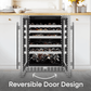 Element Appliance EWD24BES Cellara By Element 24 In., 46 Bottle Dual-Zone Wine Cooler - Stainless Steel