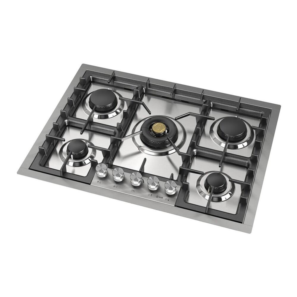 Ilve UHCPT75SSLP Ilve Uhcpt75Sslp Professional Plus Ii 30 Inch Built-In Gas Cooktop With 5 Burners, In Stainless Steel (Liquid Propane)