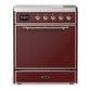 Ilve UMIB30QNR3BUP Ilve Umib30Qnr3Bup Majestic Iii 30 Inch Induction Range With 4 Elements, 4 Cu. Ft. Oven Capacity (Solid Door, Burgundy, Copper)