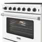 Thor Kitchen LRG3601UW 36 Inch Professional Gas Range In White