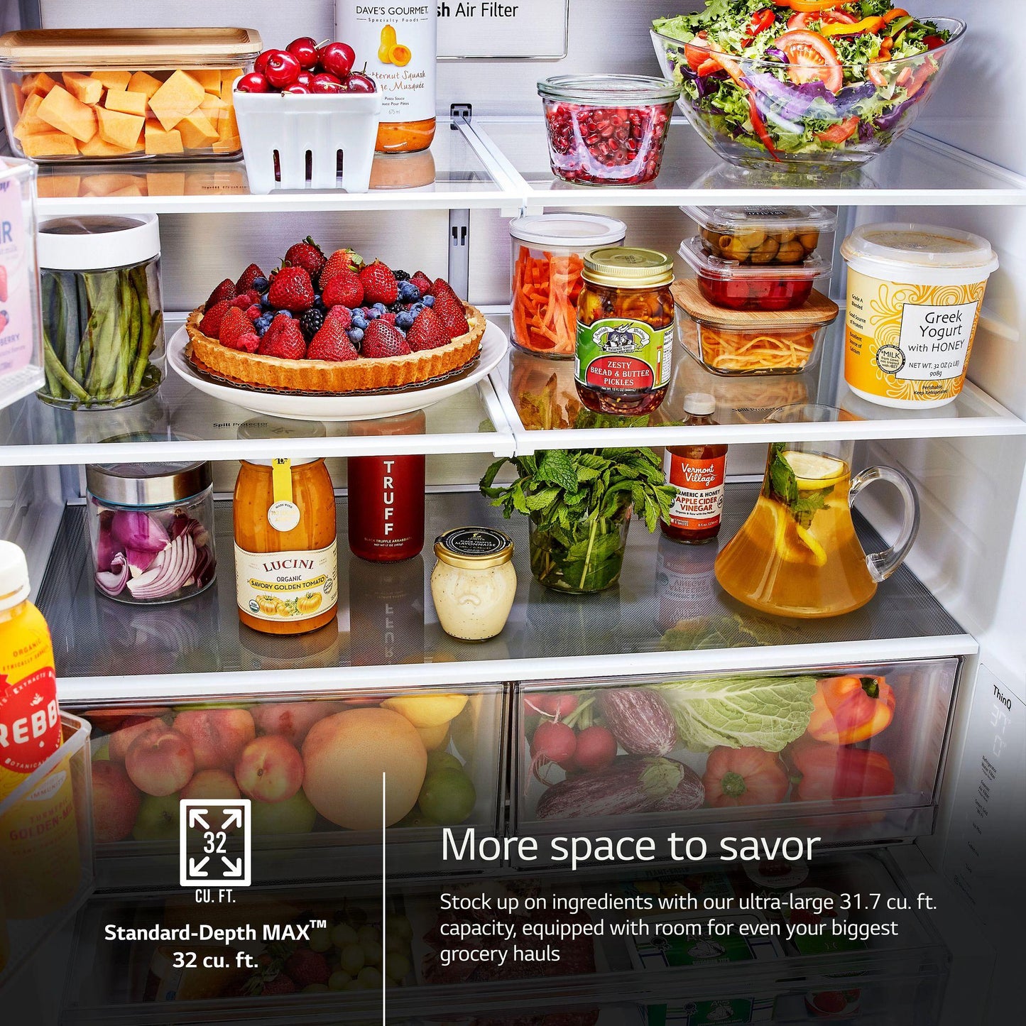 Lg LRFLS3216S 32 Cu. Ft. Smart Standard-Depth Max™ French Door Refrigerator