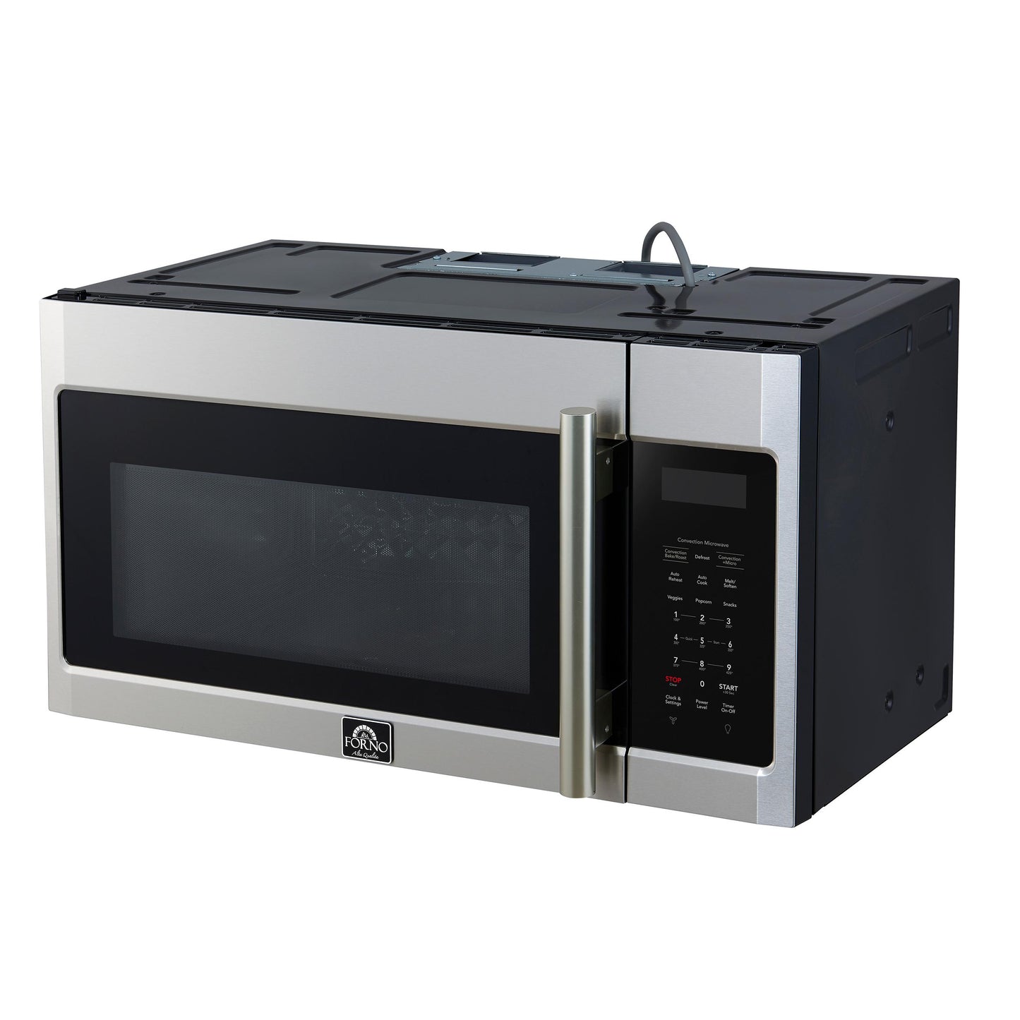 Forno FOTR303830 Forno Fornace 30-Inch Over The Range Convection Microwave, Stainless Steel - 1.5 Cu.Ft, 300 Cfm Vent, Touch Control, Led Light