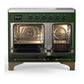 Ilve UMDIB40NR3EGB Ilve Umdib40Nr3Egb Majestic Iii 40 Inch Induction Range With 6 Elements, 3.82 Cu. Ft. Total Oven Capacity (Triple Glass Door, Emerald Green, Burnished)