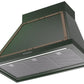 Ilve UANB36EGB Nostalgie 36 Inch Emerald Green Wall Mount Range Hood