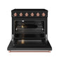 Thor Kitchen RSE36PBRSG 36 Inch Professional Electric Range In Black/Rose Gold Gordon Ramsay Series