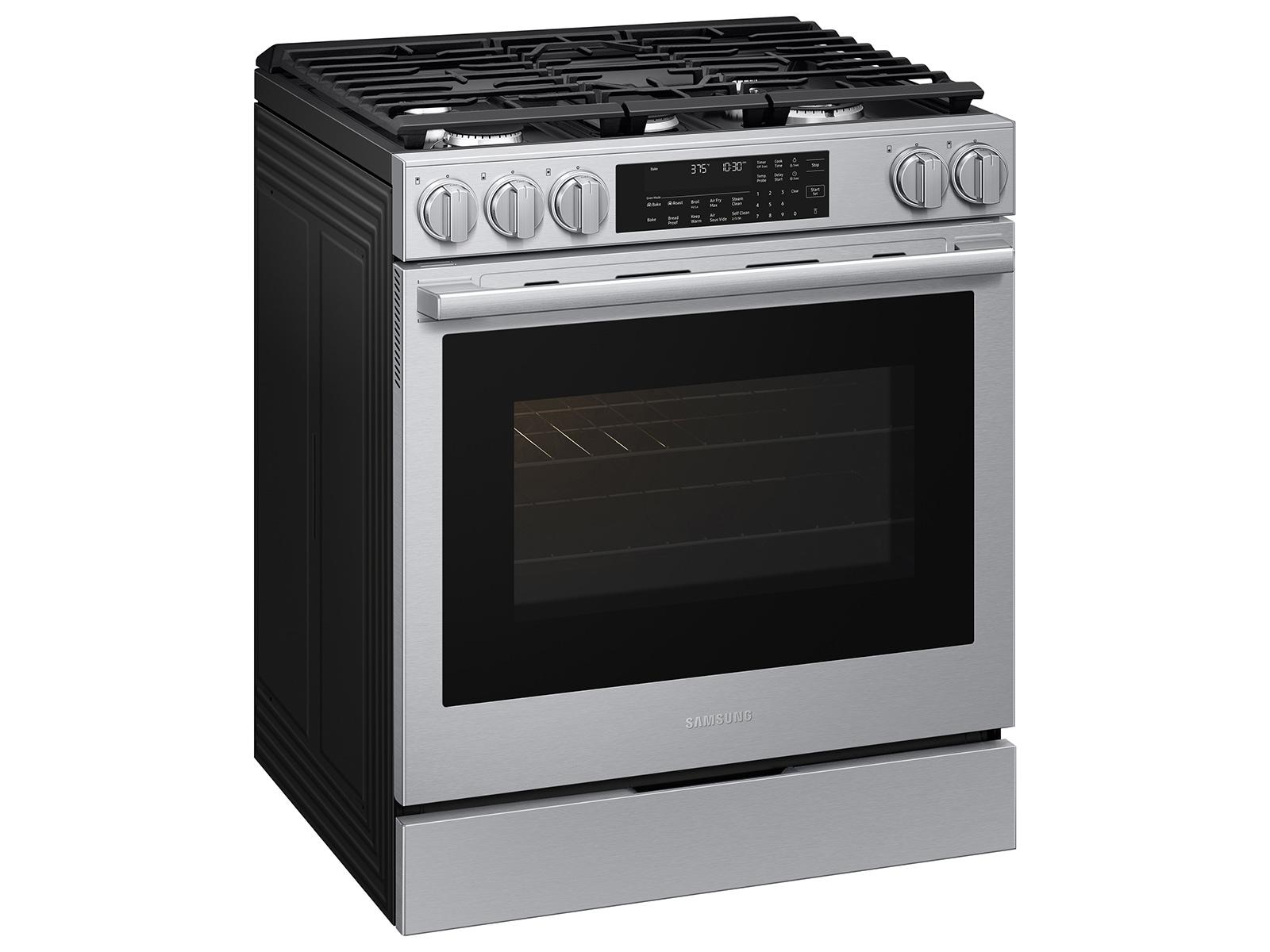 Samsung NSG90H63SR Bespoke Smart Slide-In Dual Fuel Range Pro Style Elite Design Illuminated Knobs Air Fry Max