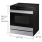 Samsung NSE6DG8700SR Bespoke 6.3 Cu. Ft. Smart Slide-In Electric Range With Smart Oven Camera & Illuminated Precision Knobs In Stainless Steel