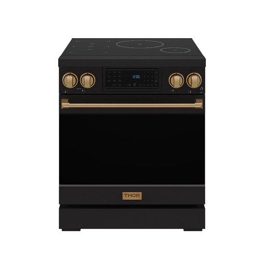 Thor Kitchen RSI30BBRZ 30 Inch Professional Induction Range With Tilt Panel Touch Control In Black And Bronze Gordon Ramsay Series