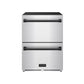 Thor Kitchen RZ24UBLK 24 Inch Undercounter Built-In / Freestanding Drawer Freezer - Stainless Steel/Black Gordon Ramsay Series