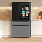 Samsung RF90F29AECR Bespoke 29 Cu. Ft. 4-Door French Door Refrigerator With Ai Family Hub™+ & Ai Vision Inside™ In Charcoal Glass And Stainless Steel