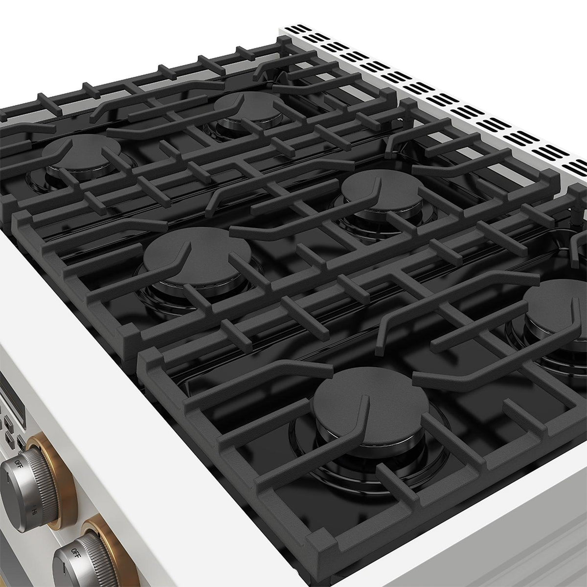 Thor Kitchen ARG36WLPBRZ 36 Inch Liquid Propane Range In White And Bronze- Contemporary Professional