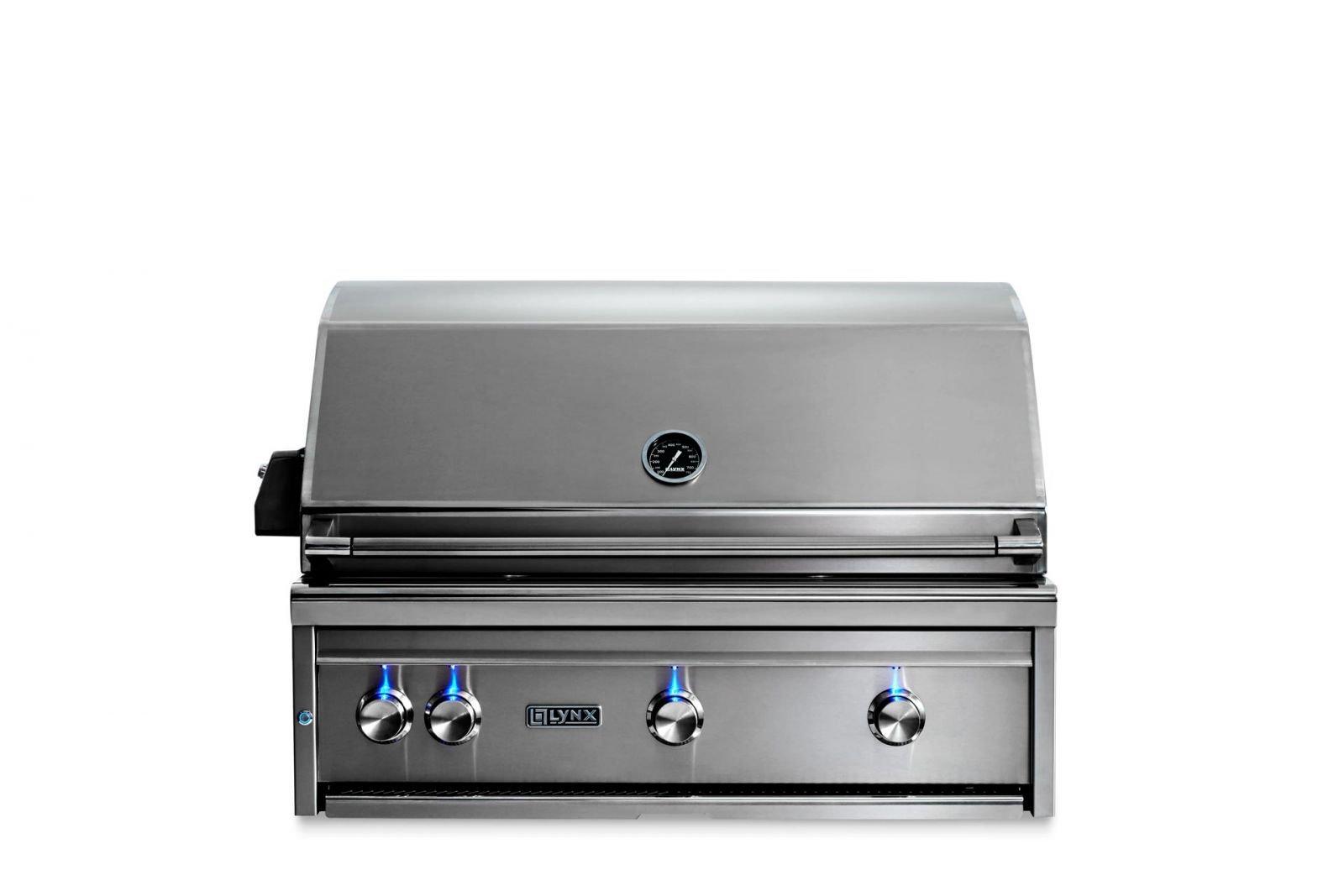 Lynx L36TROBNG 36" Built-In Grill - 1 Trident™ W/ Rotisserie - Obsidian