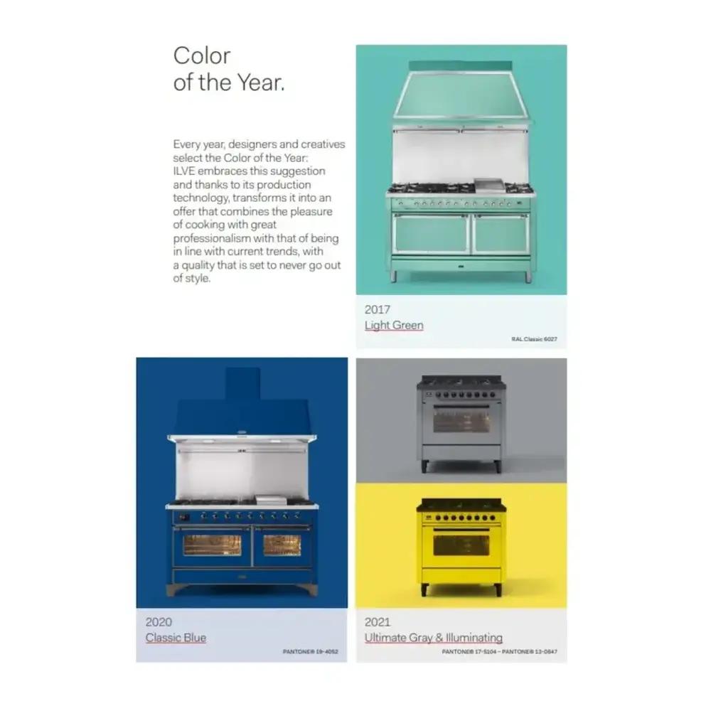 Ilve UMIB30QNR3RAG Ilve Umib30Qnr3Rag Majestic Iii 30 Inch Induction Range With 4 Elements, 4 Cu. Ft. Oven Capacity (Solid Door, Ral, Brass)