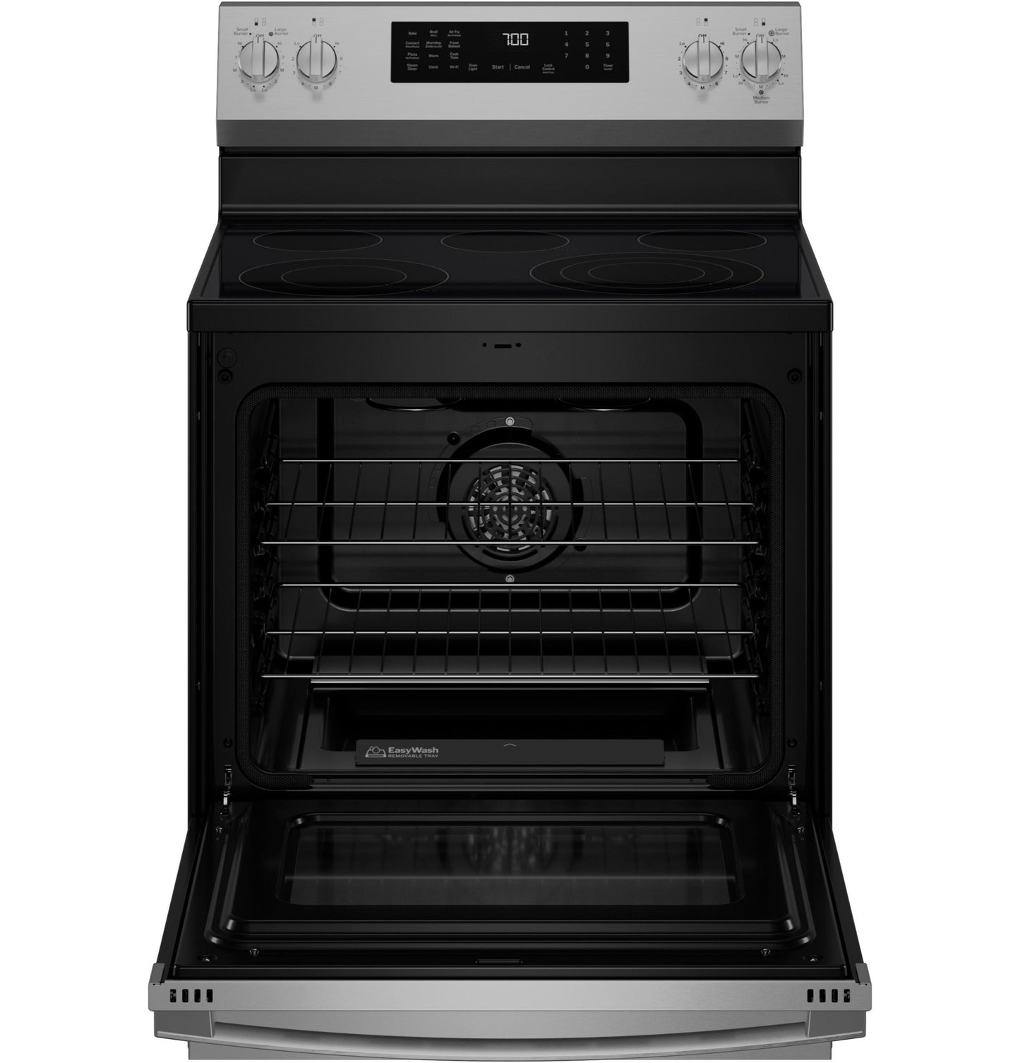 Ge Appliances PRF700AYFS Ge Profile™ Energy Star® 30" Smart Free-Standing Electric Convection Range With No Preheat Air Fry And Easywash™ Oven Tray
