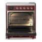 Ilve UMIB30NR3BUP Ilve Umib30Nr3Bup Majestic Iii 30 Inch Induction Range With 4 Elements, 4 Cu. Ft. Oven Capacity (Triple Glass Door, Burgundy, Copper)