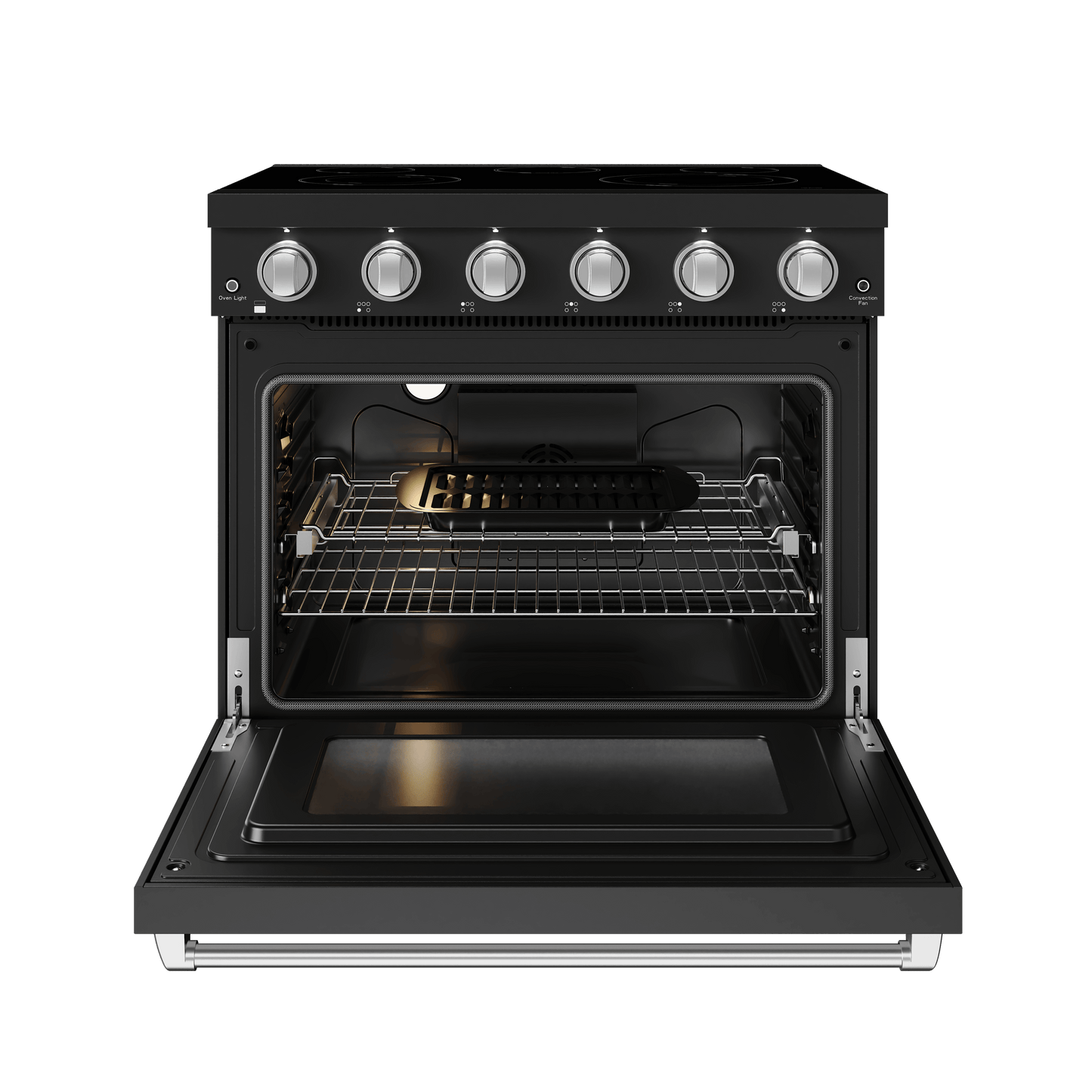 Thor Kitchen RSE36PBSS 36 Inch Professional Electric Range In Black/Stainless Steel Gordon Ramsay Series