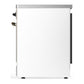 Ilve UMIB30QNR3WHB Ilve Umib30Qnr3Whb Majestic Iii 30 Inch Induction Range With 4 Elements, 4 Cu. Ft. Oven Capacity (Solid Door, White, Burnished)
