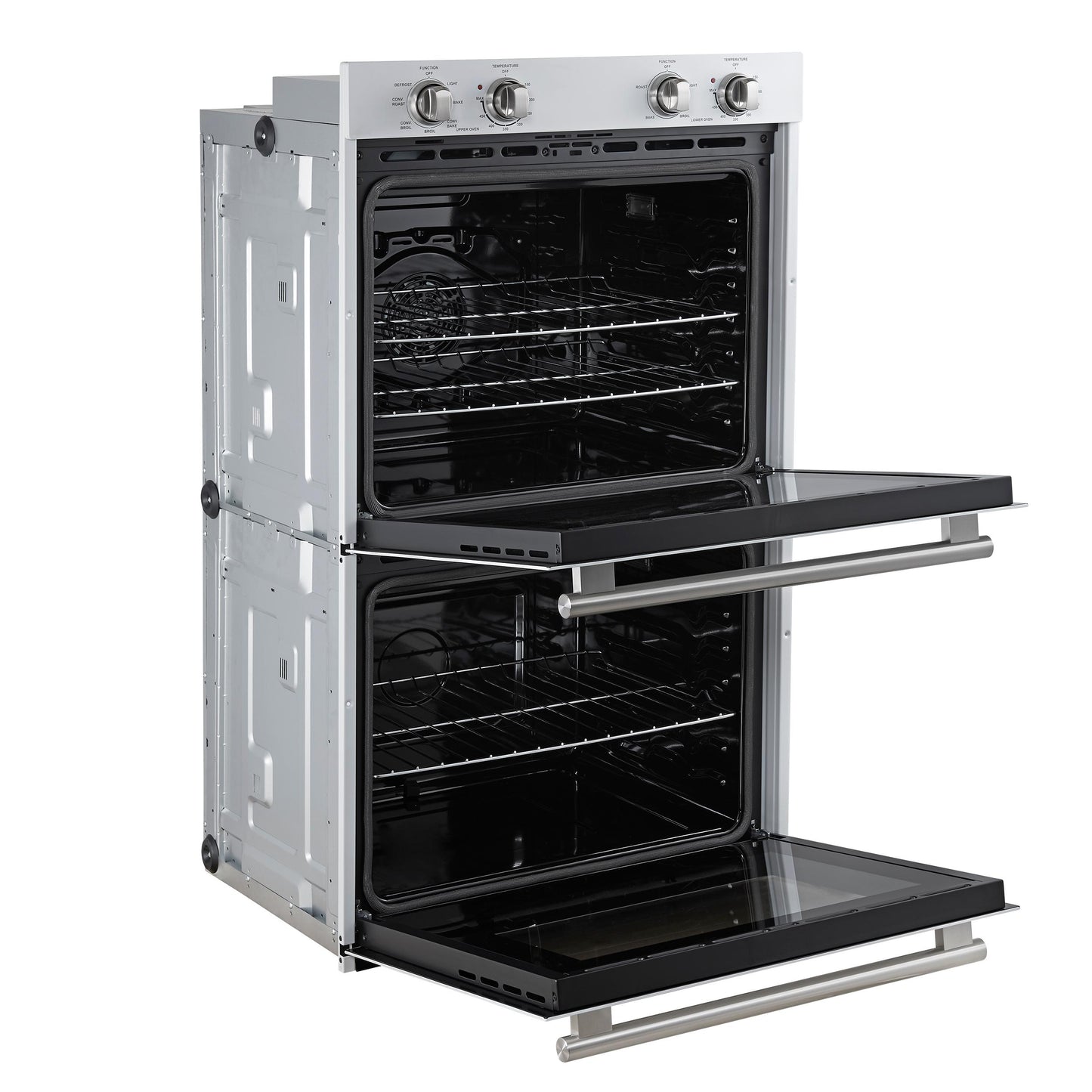 Forno FBOEL132430WHT Forno Vomero 30-Inch Double Wall Oven, White, 10 Cu.Ft Total Capacity, 7100W Convection, Mechanical Controls, Manuel Steam Clean