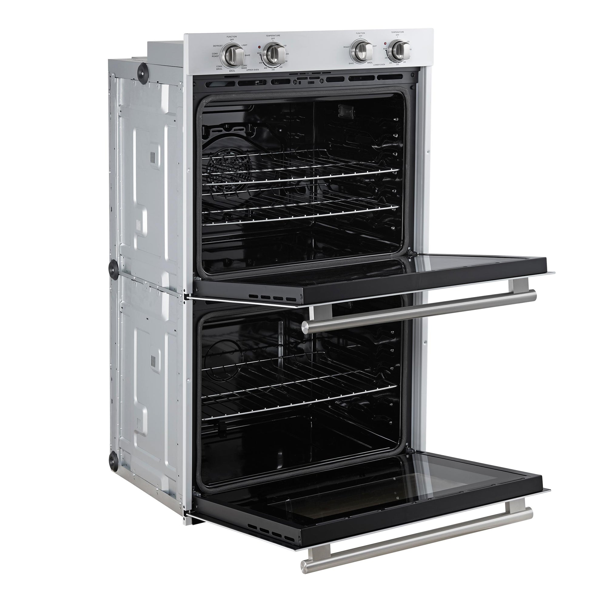 Forno FBOEL132430WHT Forno Vomero 30-Inch Double Wall Oven, White, 10 Cu.Ft Total Capacity, 7100W Convection, Mechanical Controls, Manuel Steam Clean