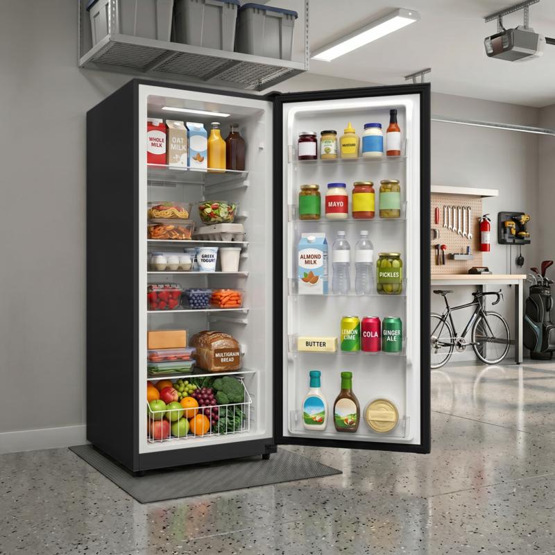 Element Appliance EXUF17CEES Element 17.0 Cu. Ft. Upright Convertible Freezer / Refrigerator - Stainless Steel, Energy Star (Exuf17Cees)