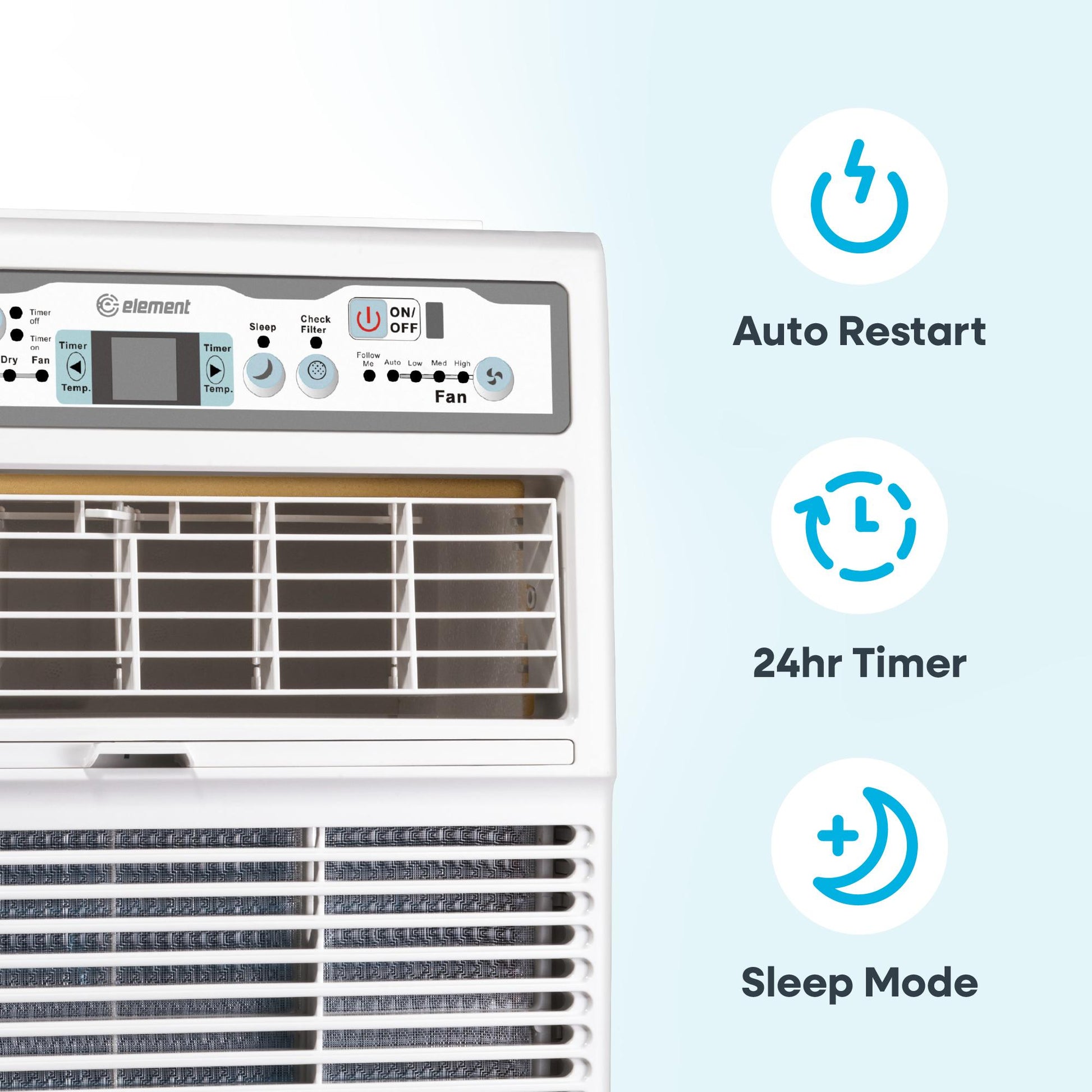 Element Appliance ESC10BE Element 10,000 Btu Window Casement Air Conditioner - White (Esc10Be)